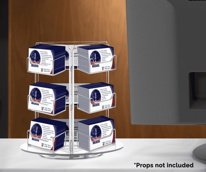 9 Pocket Spinning Business Gift Card Holder Countertop Multi Slot