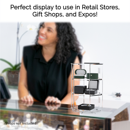 Hexagonal Display Cabinet Locking Clear Acrylic Bank