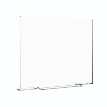 Square 29.5"W x 18"H Splash Guard with Feet Acrylic Sink Barrier