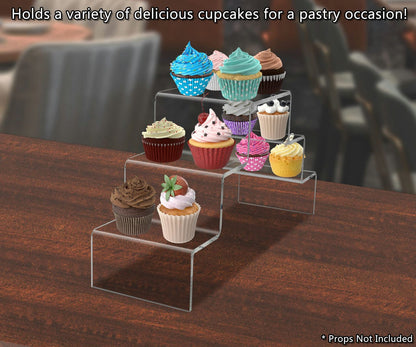 Holds a variety of delicious cupcakes for a pastry occasion
