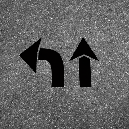 48" Arrow Stencil Kit Two Piece Straight and Curved Templates