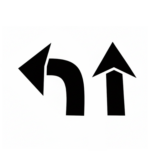 48" Arrow Stencil Kit Two Piece Straight and Curved Templates