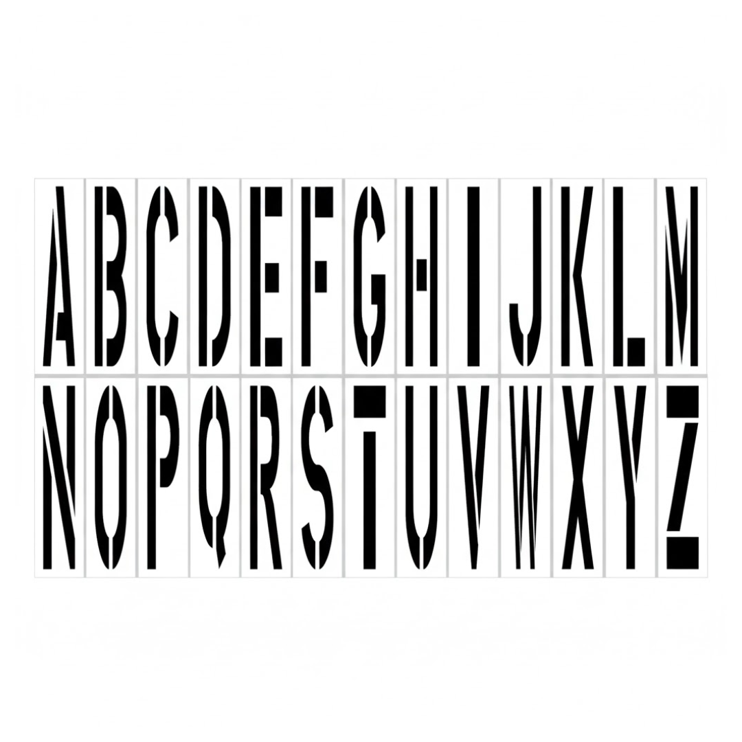 Alphabet Stencil Kit with 26 Pieces for Parking Lots and Schools