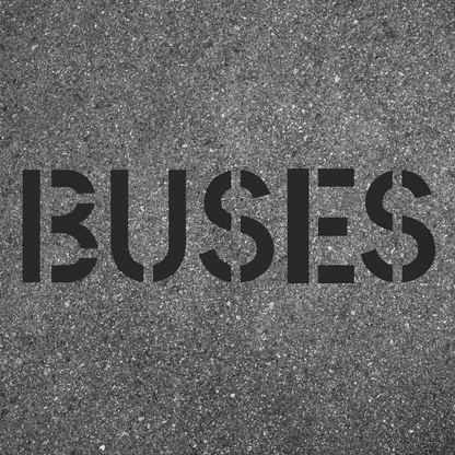 96" BUSES Stencil Department of Transportation 8 Foot Template