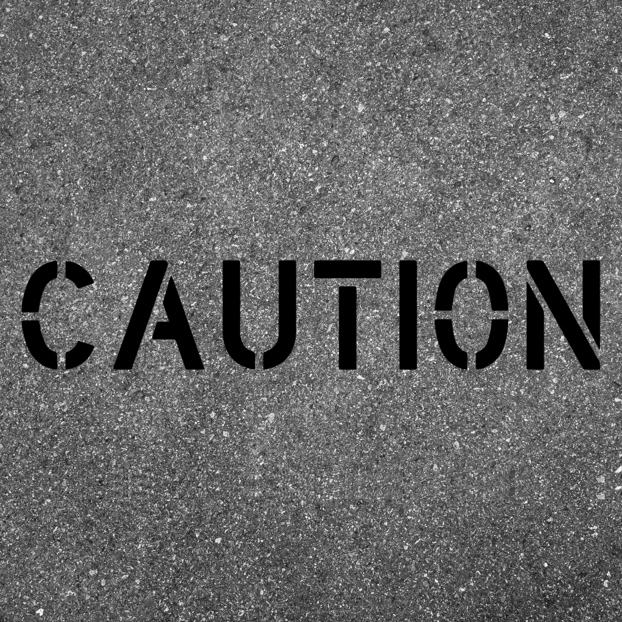 CAUTION Stencil Parking Lot Template for Parking Lots