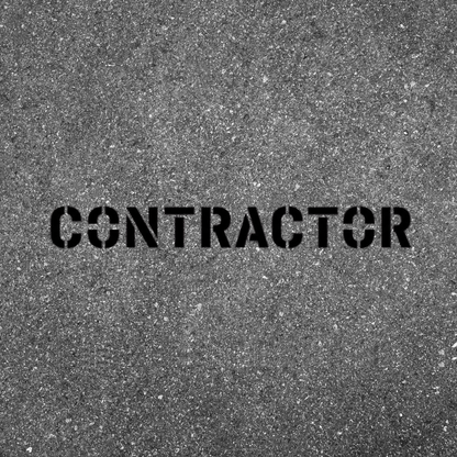 CONTRACTOR  Stencil with 12" Letters