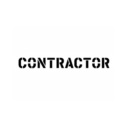 CONTRACTOR  Stencil with 12" Letters