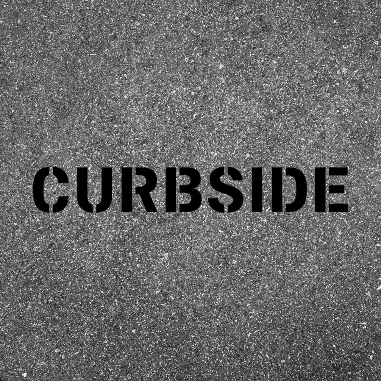 CURBSIDE Stencil with 12" Letters for Parking Lot Marking