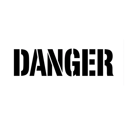 DANGER Stencil for Parking Lots Walls and Blacktops