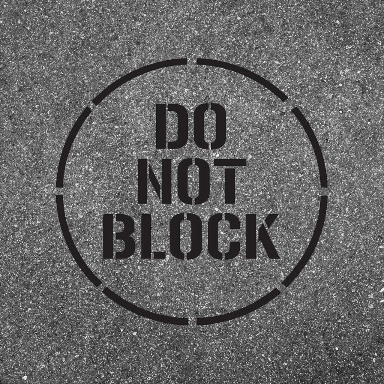DO NOT BLOCK Stencil 17" Pavement Marking Template