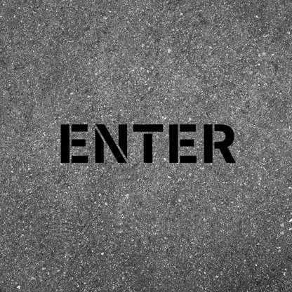 ENTER Stencil Template for Parking Lots