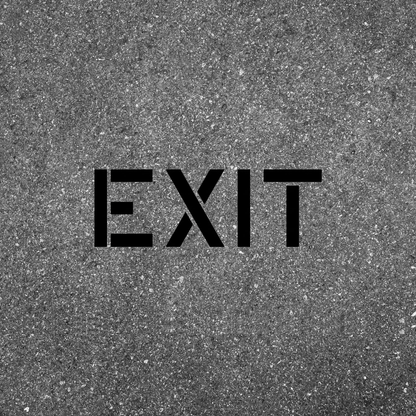 EXIT Stencil for Curbs and Blacktops