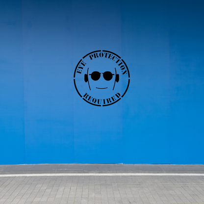 EYE PROTECTION REQUIRED 42" Safety Stencil
