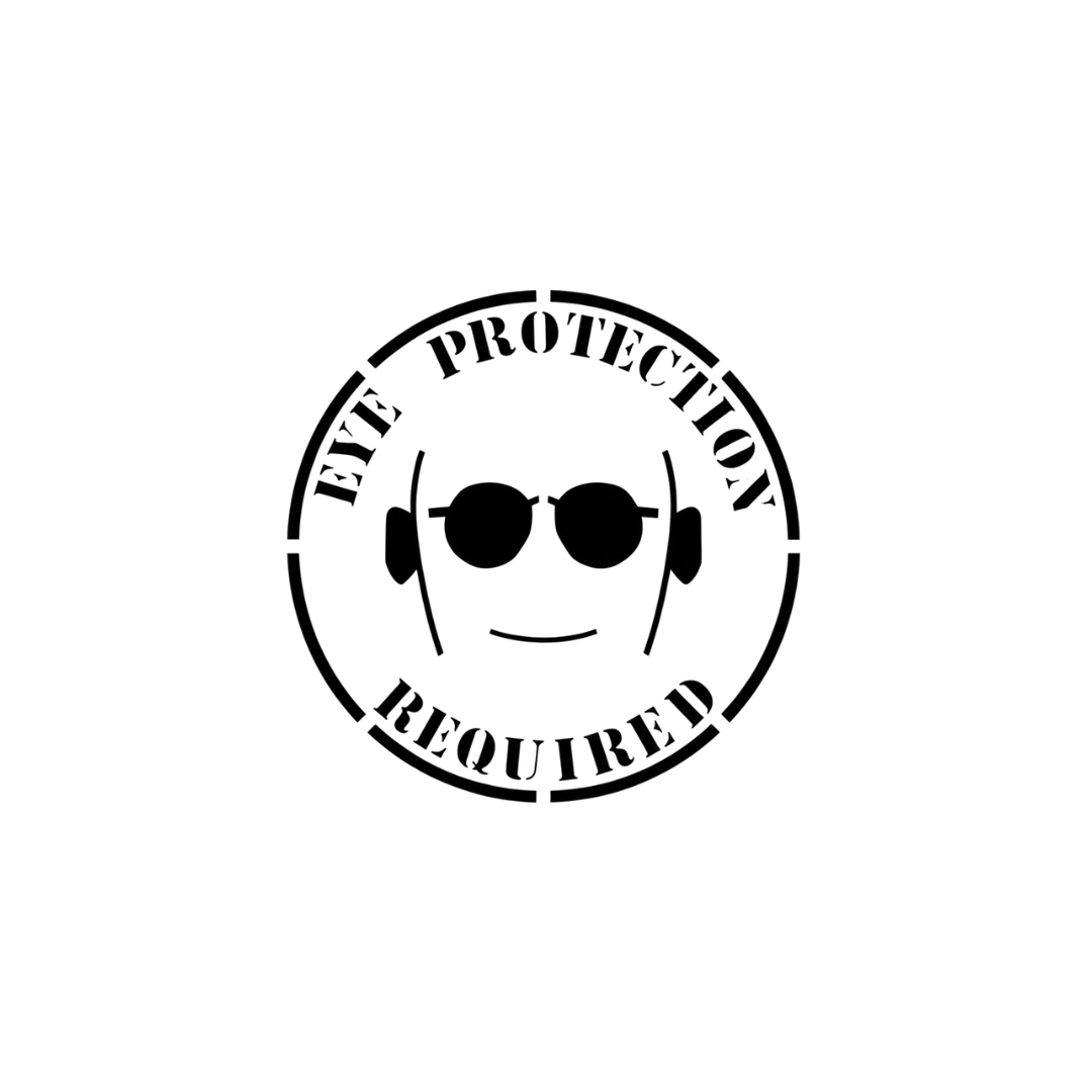 EYE PROTECTION REQUIRED 42" Safety Stencil