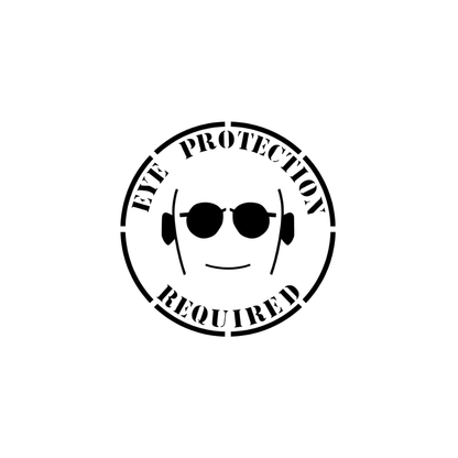 EYE PROTECTION REQUIRED 42" Safety Stencil
