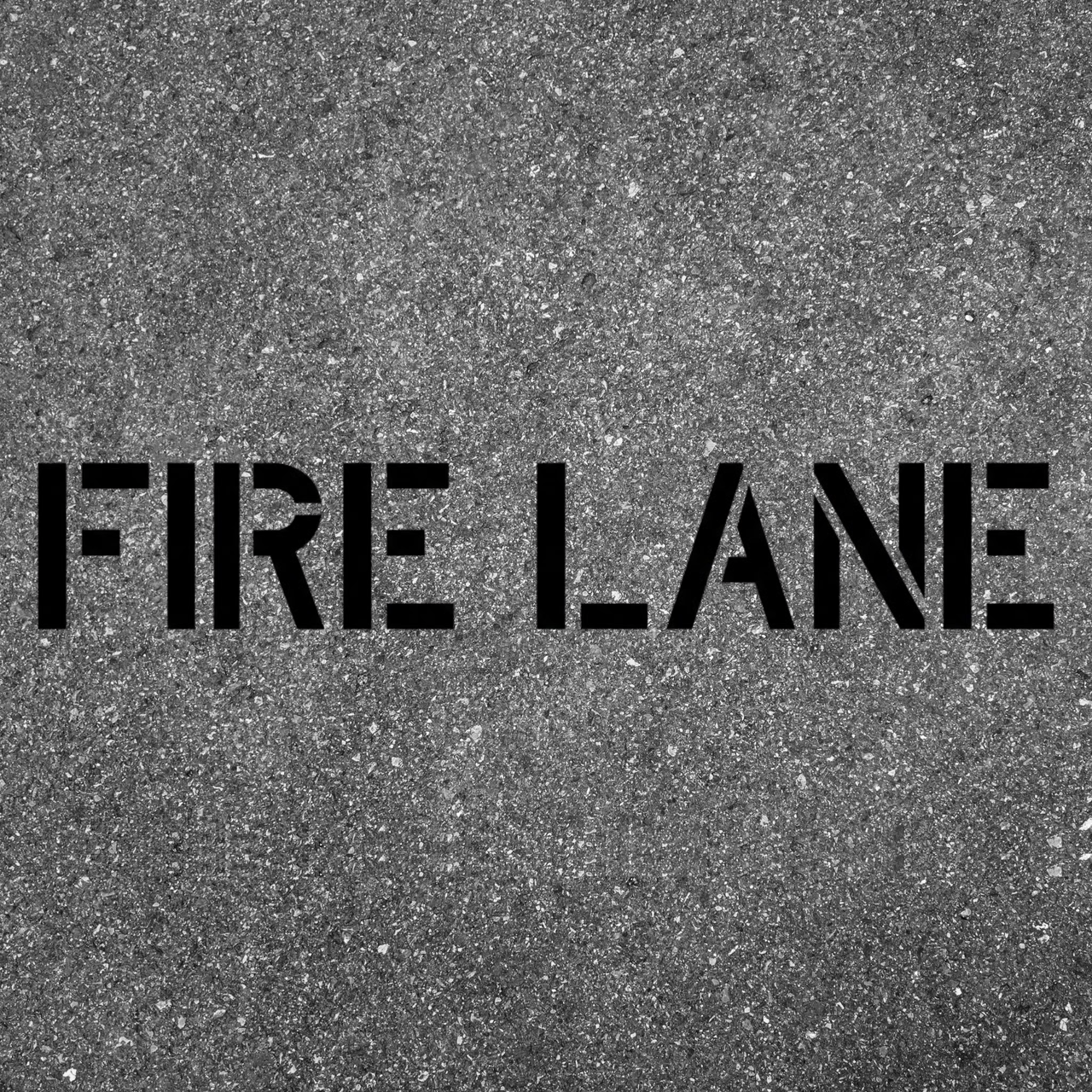 FIRE LANE Stencil for Pavement Marking