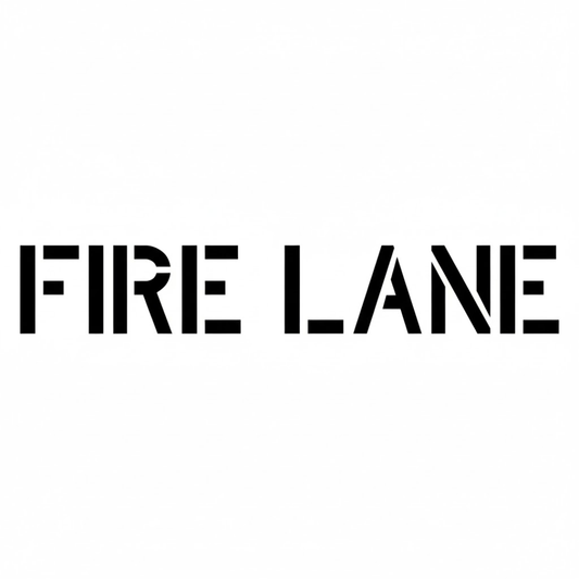 FIRE LANE Stencil for Pavement Marking