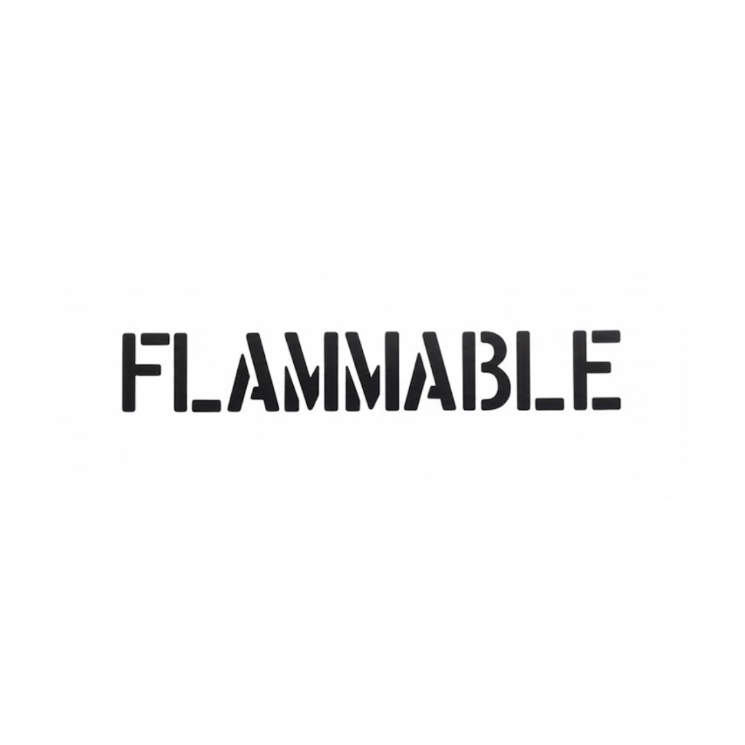 FLAMMABLE Stencil to Mark Pavement and Curbs