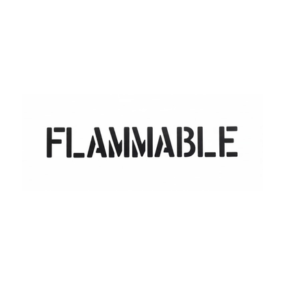 FLAMMABLE Stencil to Mark Pavement and Curbs