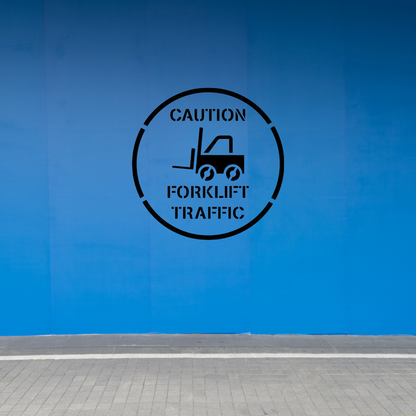 CAUTION FORKLIFT TRAFFIC Safety Stencil