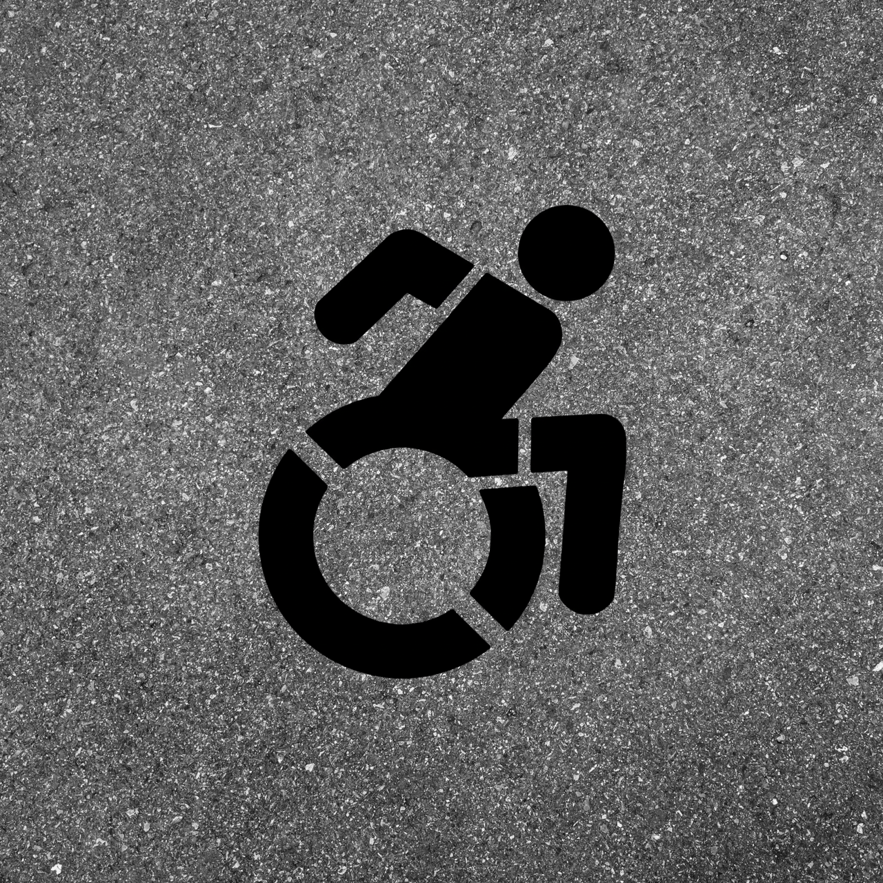 Handicap Stencil for Parking Lots and Garages Plastic Reusable