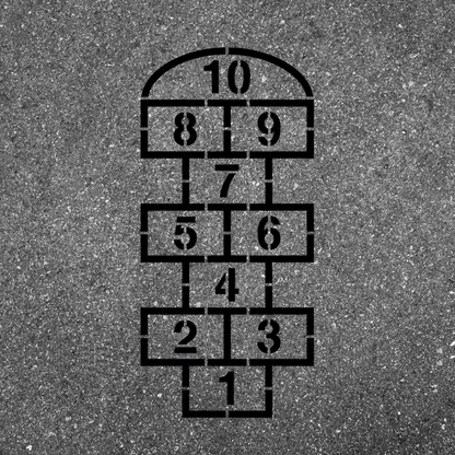 Hopscotch Stencil Template for Schools and Daycares