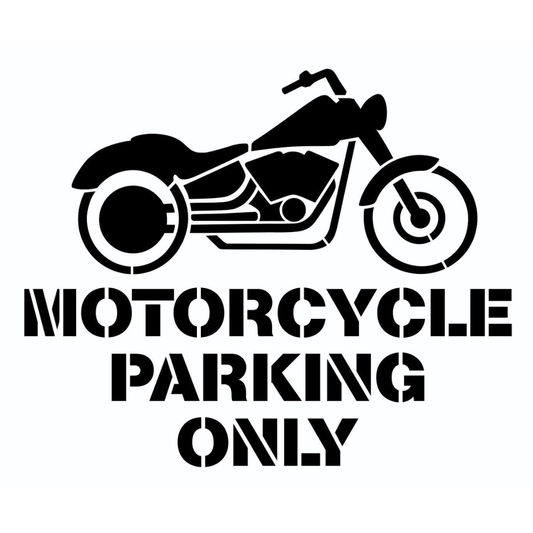 MOTORCYCLE PARKING ONLY Stencil 35" Template