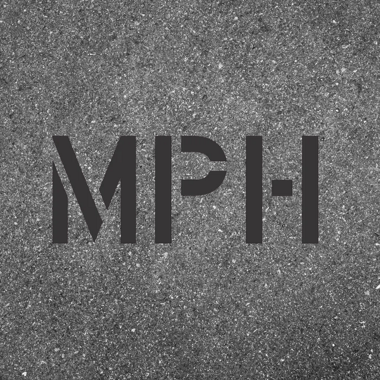 MPH Stencil with 12" Letters for Blacktops and Concrete