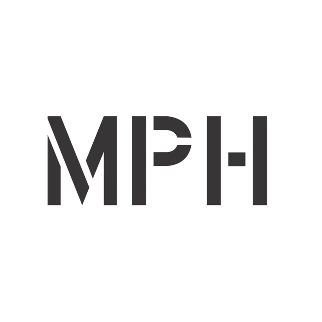 MPH Stencil with 12" Letters for Blacktops and Concrete