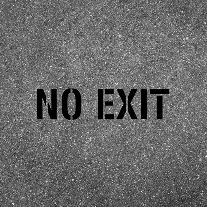 NO EXIT Stencil for Parking Lots and Curbs