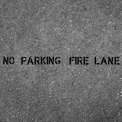 Stencil Reusable NO PARKING FIRE LANE Template