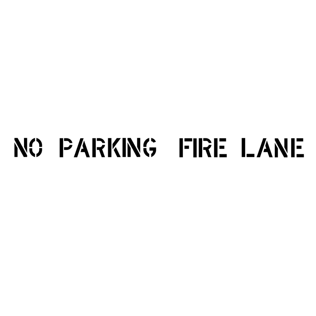 Stencil Reusable NO PARKING FIRE LANE Template