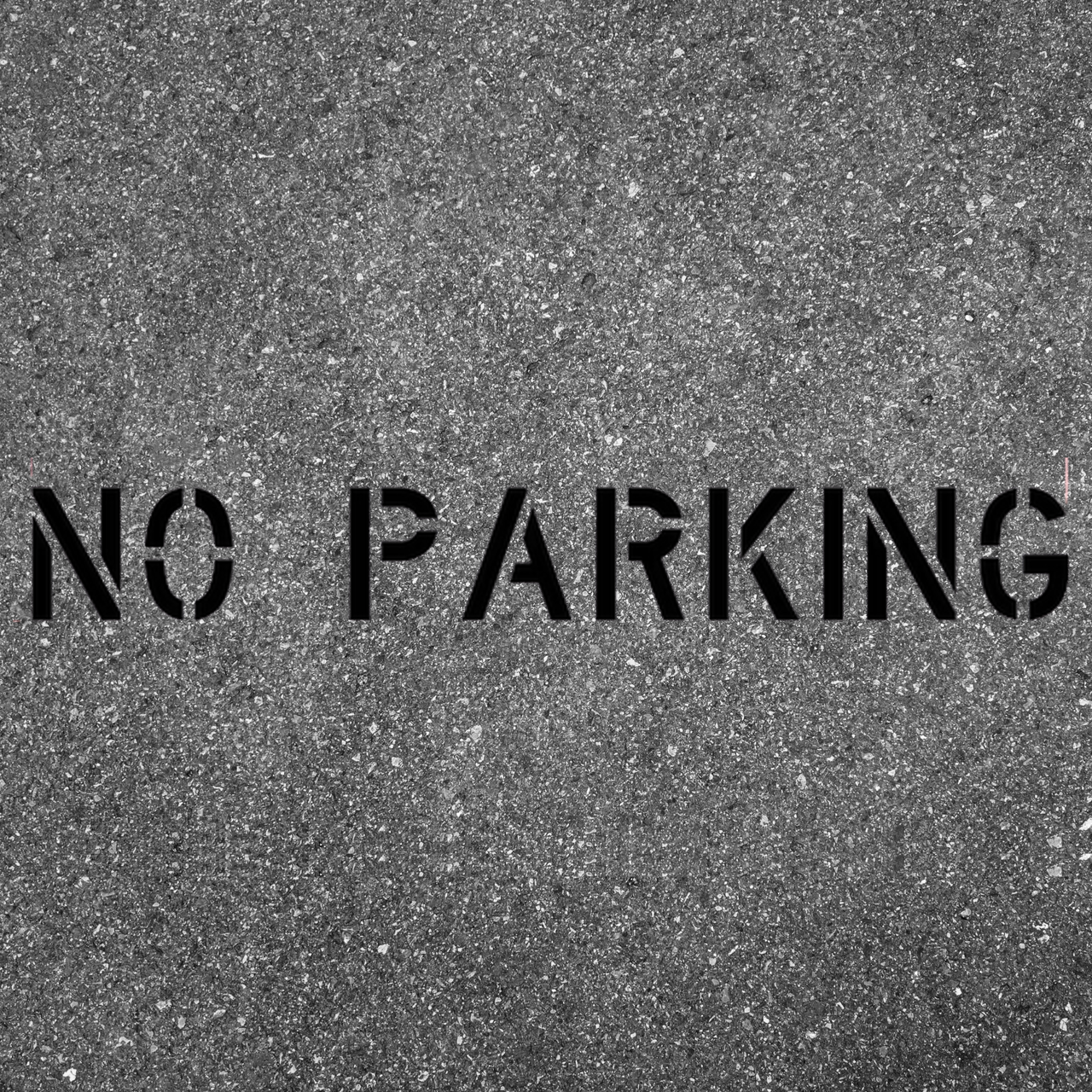 NO PARKING Stencil Reusable Pavement Template