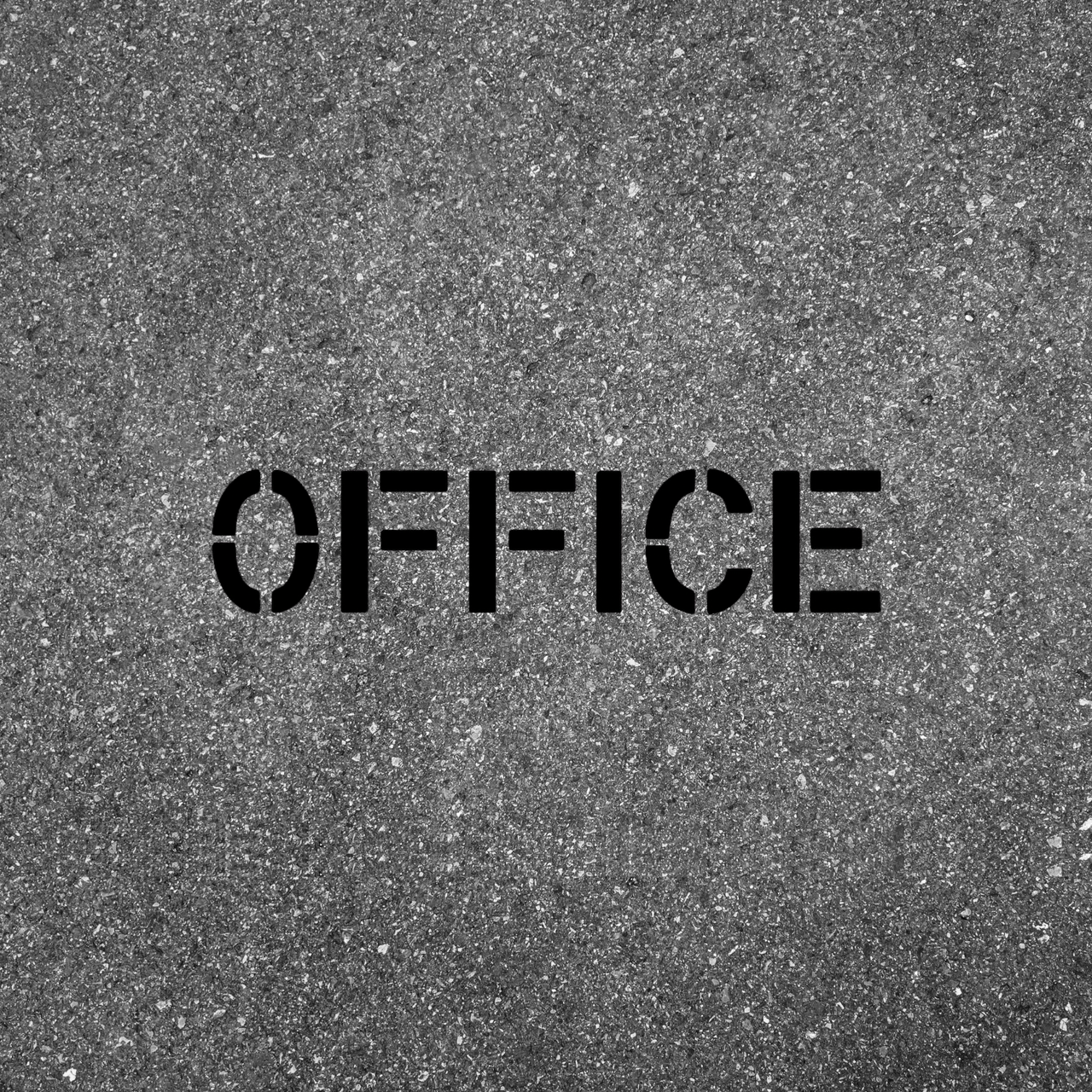 OFFICE Stencil with 12" Parking Lot or Pavement Marking