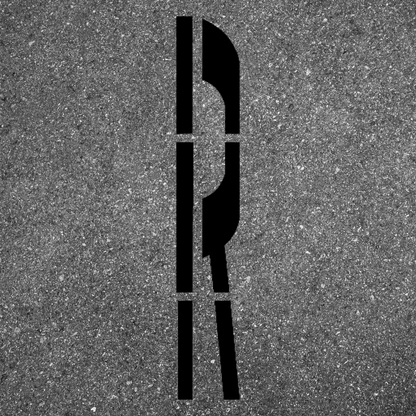 Railroad R Stencil 72" for Roads and Stations