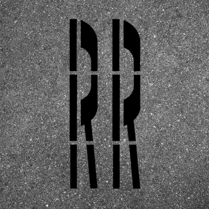 Wisconsin DOT Railroad Crossing Stencil 6 Foot 1 Piece