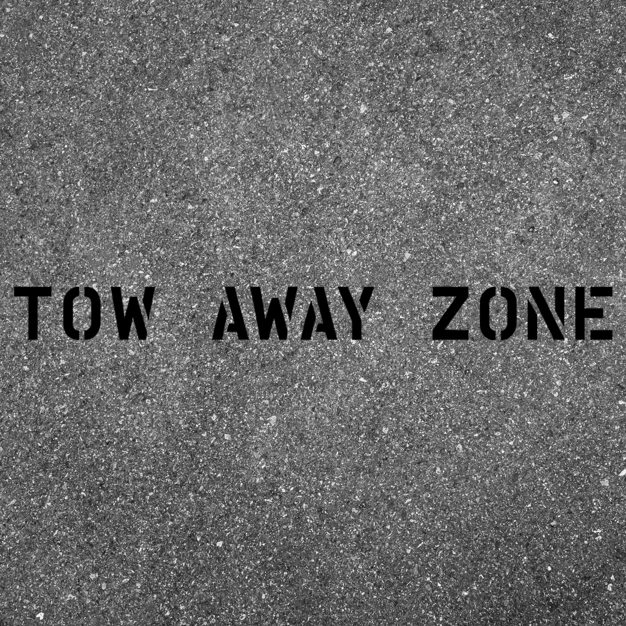 TOW AWAY ZONE Stencil with 6" Letters