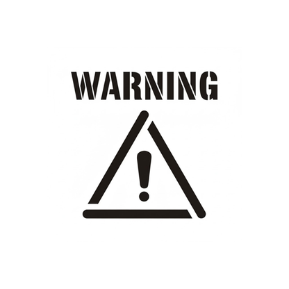 WARNING Stencil 24" Parking Lot and Black Top Marking Template