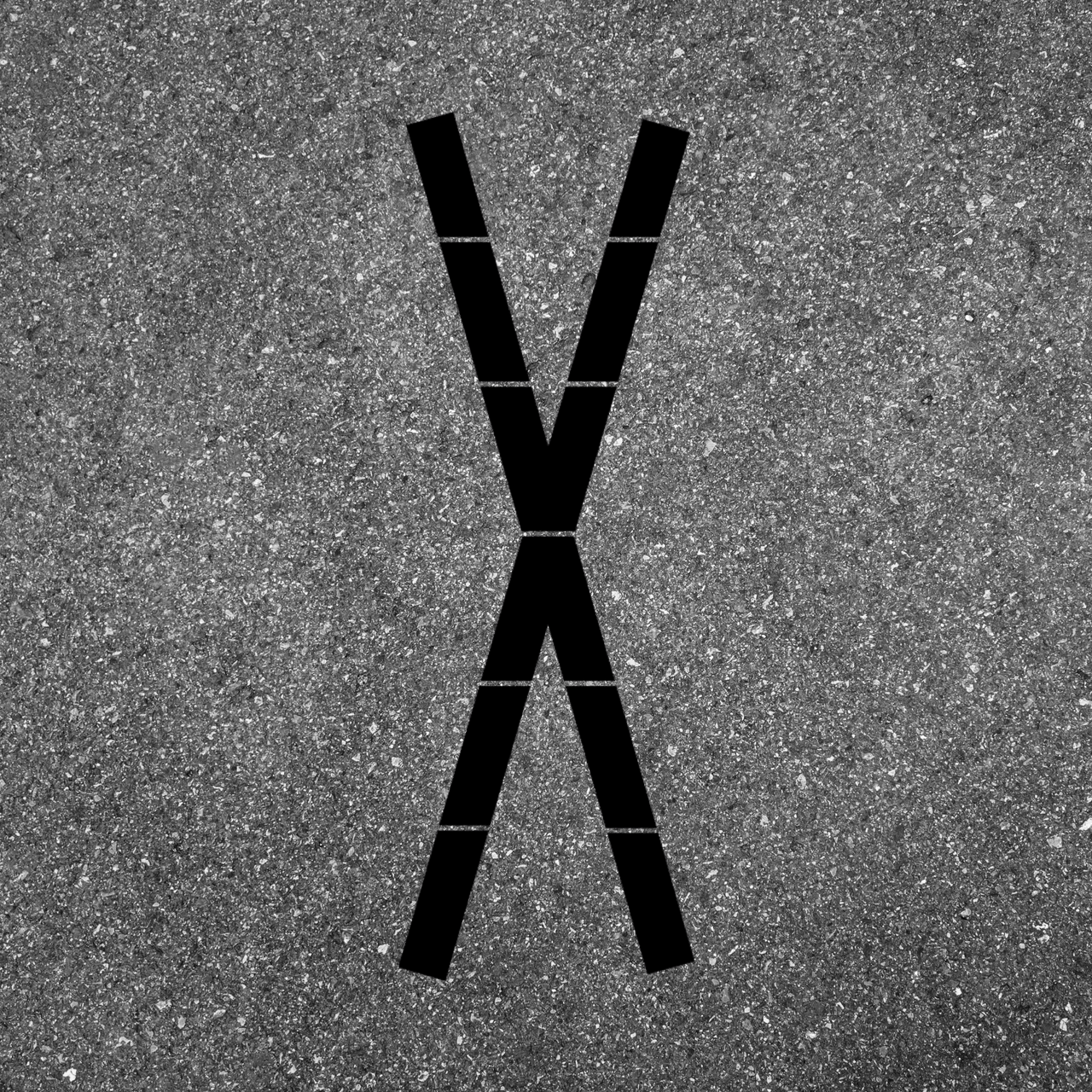 Wisconsin 240" DOT Railroad Crossing Kit Stencil 6 Pieces