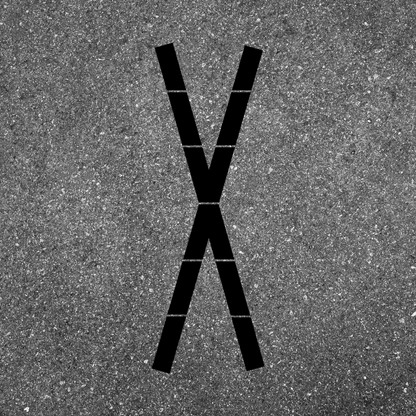 Wisconsin 240" DOT Railroad Crossing Kit Stencil 6 Pieces