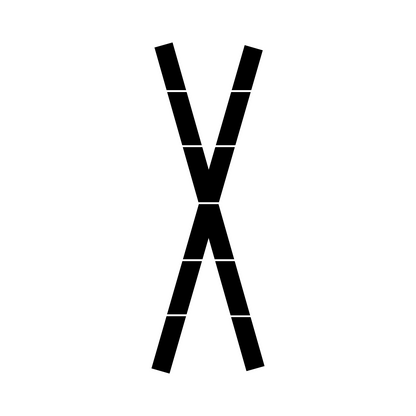 Wisconsin 240" DOT Railroad Crossing Kit Stencil 6 Pieces