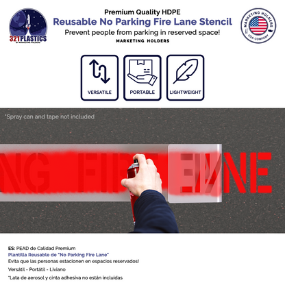 Stencil Reusable NO PARKING FIRE LANE Template