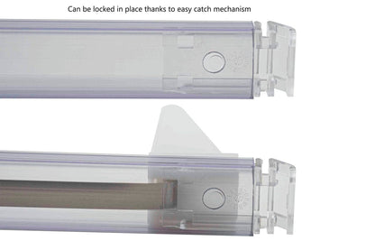 Narrow Shelf Pusher for Retail Shelving Hardware Management
