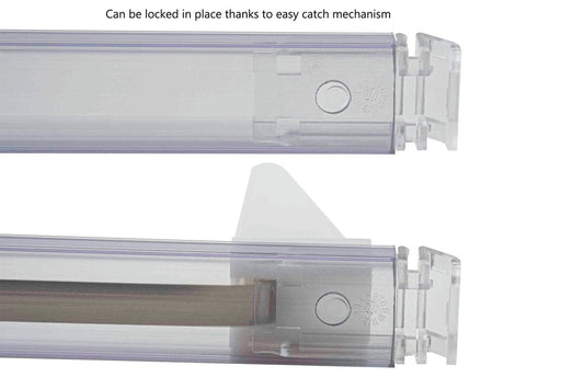 Narrow Shelf Pusher for Retail Shelving Hardware Management