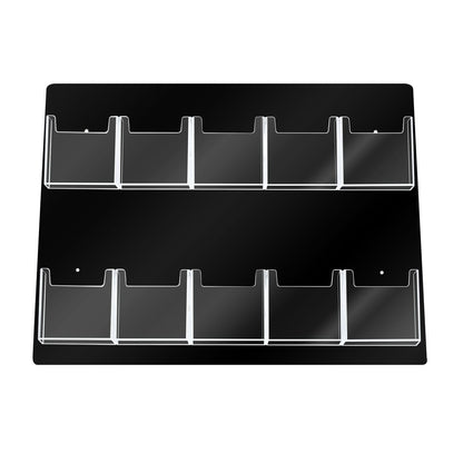 Lightweight Wall 10 Pocket Brochure Holder for 4"W Literature