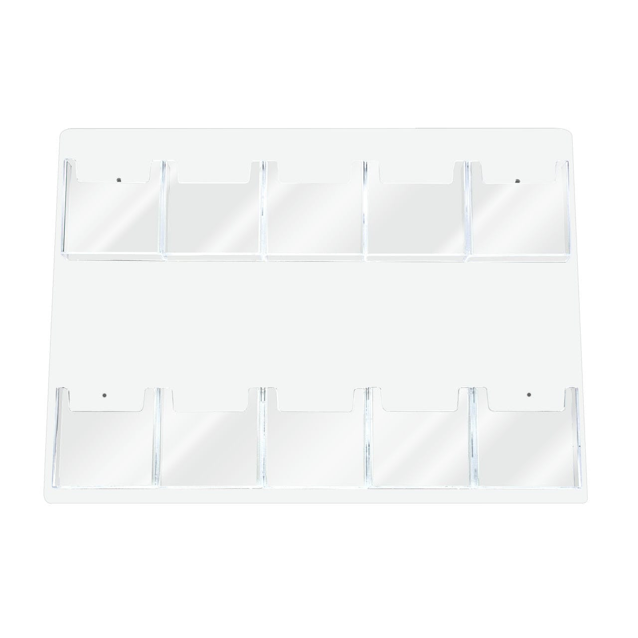Lightweight Wall 10 Pocket Brochure Holder for 4"W Literature