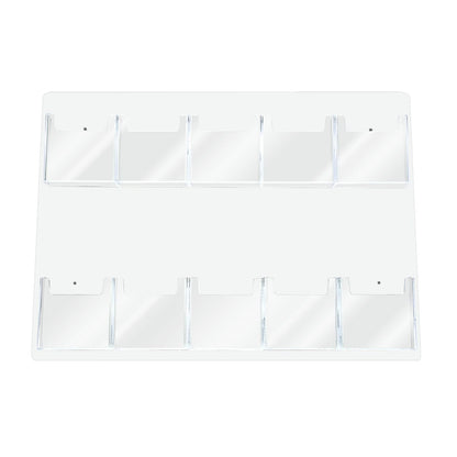 Lightweight Wall 10 Pocket Brochure Holder for 4"W Literature