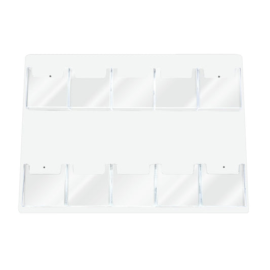 Lightweight Wall 10 Pocket Brochure Holder for 4"W Literature