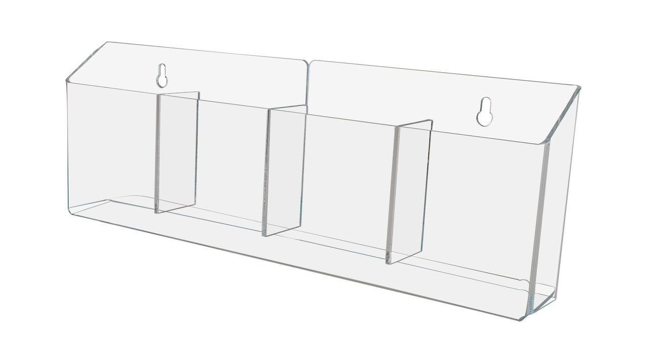 4"W Trifold Brochure 4 Pocket Countertop Display Reference Rack