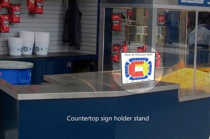 11"W x 8.5"H Sign Holder Top Load Double Sided Table Tent